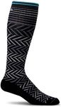 Sockwell Women's Chevron Moderate Graduated Compression Sock, Black - S/M