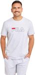 FILA Men's Classic 2.0 Tee, Light Grey Marle, Size L