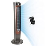 Lasko T42954 Wind Curve Portable Electric Oscillating Stand Up Tower Fan with Remote Control, Woodgrain, 13x13x42.5, Wood