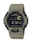 Casio Men's Mud Resistant 10-Year Battery Quartz Watch with Resin Strap, Khaki, 27.6 (Model: TRT-110H-5BVCF)