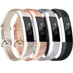 Tobfit for Fitbit Alta/Alta HR Strap, Adjustable Replacement Soft Sport Straps for Fitbit Alta HR and Fitbit Alta (NO Tracker) (Rose gold/Gold/Silver/Black, Small)