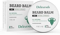 DEleventh Korean Brand Beard Balm 60g / Vitamin E with Natural Oils and Waxes, Soften, Strengthen and Protect for Healthy, Nourishing Beard, Hydrate, Soften & Protect Your Facial Hair (Sandalwood)