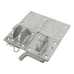 Extreme Max 3005.5588 Heavy-Duty Floating Dock Galvanized Link Connector Kit - Includes Two Complete Hinge Sets to Connect Two Floating Dock Sections