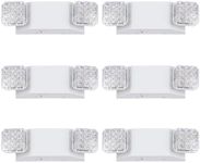 GRUENLICH LED Commercial Emergency Light with Dual Head and Backup Battery, US Standard, AC 120-277V, Hardwired Emergency Light Fixtures for Business Office Power Outages, 6-Pack