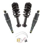 TRQ Front & Rear Electronic Suspension Conversion Kit Loaded Shock Spring Assemblies Air Shocks Bypass Hardware for Chevrolet Suburban Tahoe GMC Yukon