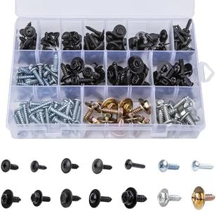 160 PCS 14 Sizes Metal Car Screw Body Bumper Hood Retainer Clips with Phillips Round Head Self Tapping Screw Assortment Kit, Automotive Trim Screws Compatible with GM Ford Porsche Toyota
