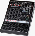 Audio Array AM-Mix6 6-Channel Hybrid USB Audio Mixer with 6 Analog + 2 Digital Inputs, 48kHz/16-Bit, +50dB Mic Gain, PAD Switch, Dual AUX Sends,128 DSP FX, Balanced XLR Main Output, ≥102dB Max SPL