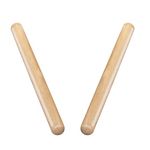 MEISH 2 Pieces Rhythm Sticks Drum Sticks Classic Birch Drumsticks Beginner Drumming Practice Stick Wood Drumstick for Students Adults Musical Gift