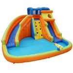 BANZAI Drop Zone 14.5' L x 13.3' W x 8' H Inflatable Water Park with Waterslide, Sprinklers, and Water Cannon