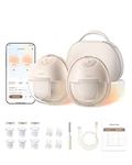 eufy Wearable Breast Pump S1 Pro Electric Hands-Free Breast Pump with Heating Technology, Portable Charging Case, App-Controlled Smart Rhythm, Hospital-Grade Suction, Leak-Proof and Ultra-Quiet
