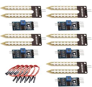AZDelivery 5 x Capteur d'humidité du Sol Hygromètre Modules d'humidité du Sol Compatible avec Arduino incluant Un E-Book!
