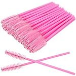 50 PCS Disposable Eyelash Brushes, Mascara Wands Eye Lash Eyebrow Extensions Brush, Applicator Cosmetic Makeup Brush Tool for Eyebrows and Fake Eyelashes (Pink)