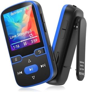 64 Go Lecteur MP3 Bluetooth 5.3 Clip Lecteur Enfant Musique Portable baladeur avec Radio FM, podometre,enregistreur Vocal, Lecture aléatoire Répétition,Ne pèse Que 28 g,Carte TF Jusqu’à 128G