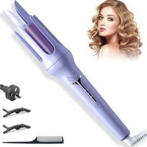 Hair Curler, 32mm automatic curling iron, 3 adjustable temperatures and 2 timer reminders, automatic curling iron for long hair, double anti-scald function, Australian specification plug, suitable for everyone