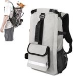 Dog Backpack for Small & Medium Dogs – 4-Layer Safety Pet Carrier with Thick Shoulder Straps, Detachable Waist Bag, Breathable Mesh & Storage Pockets for Travel & Hiking