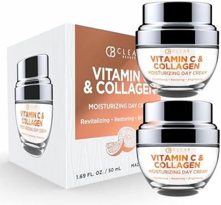Clear Beauty Korean Vitamin C and Collagen Daily Face Moisturizer - Restore & Brighten Skin Tone, Moisturizing, Firming & Anti-aging Cream - Cruelty Free Korean Skin Care For All Skin Types (2 Pack)