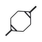 CAP Barbell Olympic Hex Bar, Trap Bar, Shrug Bar, Deadlift Bar with Combo Grips, Black