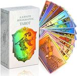 MagicSeer Rainbow Tarot Cards Decks, Tarot Card and Book Sets for Beginners, Holographic Tarot Deck