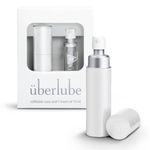 Überlube Silicone Lubricant Travel Lube | Latex-Safe Silicone Lube Personal Lubrication with Vitamin E Unscented Sex Lube for Couples Pleasure, Flavorless, Zero Residue, Works Underwater - White 15ml