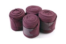 Gee Tac Horse Bandages Leg Wraps Pack of 4 x 3M BURGUNDY