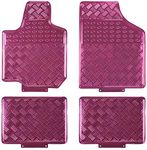 August Auto All Weather Aluminum Universal Fit Car Floor Mats Fit for Sedan, SUVS, Truck and Vans Set of 4 (Pink)