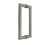 CKB 8" Shower Door Pull Handle, Back to Back Shower Door Handle Compatible with 1/3" to 1/2" Glass Thick, Brushed Nickel with 304 Stainless Steel