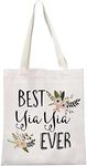Yiayia Gift Best Yiayia Ever Gift Grandma Toiletry Cosmetic Bag Gift for Grandma (Yiayia Ever Tote CA)