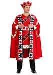 King of Hearts Costume for Men Small