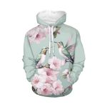 WELLFLYHOM Womens Sweatshirts Pullover Hoodies Teens Sportwear Fall Tops, 1 Hummingbird Floral, Medium