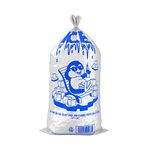Krollen Industrial 20 lb. Blue Heavy Duty Plastic Ice Bag - 500/Case