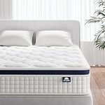 Queen Mattress, Crystli 10 Inch Memory Foam Mattress in a Box, CertiPUR-US Certified Hybrid Mattress Queen with Zero Pressure Foam & Innerspring, Medium Firm Mattress Queen Size for Pressure Relief