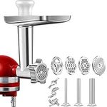 Fltaheroo 1 Set Metal Food Mill Attachment for Kitchen Aid Stand Mixer, Meat Wolf Attachment Included