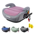 Jovikids I-Size Portable Booster Seat for Car with ISOFIX, 125-150cm (Group 2/3, 3-12 Years) for Kids, Comfortable, Compact, Convenient for Everyday Use, Great for Travel, ECE R129, Pink