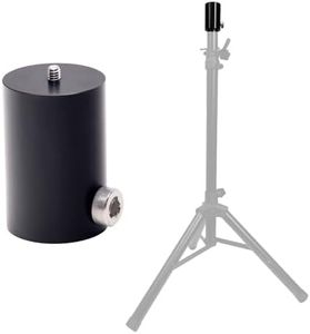 Glide Gear SPA100 Speaker Tripod Fluid Head Adapter – Convert Speaker Stands to Tripods with 1/4-20 Mounting Screw, Aluminum Construction, Compatible with Ball or Fluid Heads, 1.41" Inner Diameter