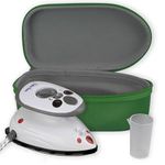 The Quilted Bear Mini Steam Iron - Travel Iron Steam Mini for Effortless Quilting, Crafting, and Wrinkle-Free Clothing - Compact Holiday & Travel Essentials with Hardshell Case (Green)