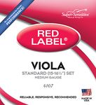 Super Sensitive 4107 Red Label Full Core Standard Viola Strings, Set of 4, 15, 15.5, 16, 16.5