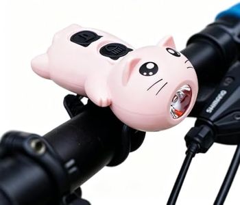 ChayWillow Cat Bike Horn Light, Rechargeable Kids Bicycle Headlight