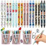 72 PCS Funny Nurse Pens Bulk Cute Cartoon Nursing Retractable Pens Nurse Appreciation Gift Pens for Nurse Week Medical Assistants Student Coworkers Nurse Doctor Teachers