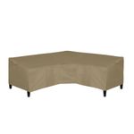 Easy-Going Patio V-Shaped Sectional Sofa Cover, Waterproof Outdoor Sectional Cover,Heavy Duty Garden Furniture Cover with Air Vent 89" L (on Each Side) x 33.5" D x 31" H, Camel