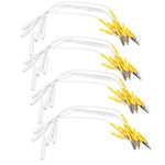 Tens Machine Crocodile Clips, 20Pcs Bag Clip Electrode Lea d Wires Cable Acupuncture Alligator Clip for TENS Unit Physiothera py Machine Yellow