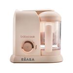 BEABA Babycook Solo 4 in 1 Baby Food Maker, Baby Food Processor Baby Food Blender, Baby Food Steamer, Dishwasher Safe, Large 4.5 Cup Capacity (Rose Gold)