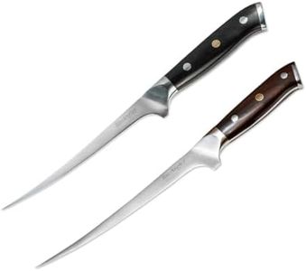 Rite Angler German Steel Fillet Knife 6 Inch - Meat Boning Knife, Professional Super Sharp Fish Knife Made of German Stainless Steel Boning Knife, W/sheath (Sandlewood, 6")
