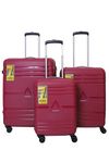 VIP Aristocrat Hard Set of 3 Luggage Bags(53+63+73) CM with 8 Wheel and 7 Years International Warranty (RED)