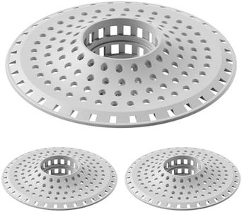 Aluvor Bathtub Drain Hair Catcher,Silicone Tub Hair Catcher Drain Protector,All-in-one Shower Hair Drain Catcher Strainer for 1.48'' to 1.76'' Regular Drains, 3PCS