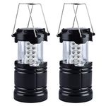 LED Camping Lantern, 2 Pack Brightest Portable Outdoor Emergency Light with Magnetic Base for Hurricane, Storm, Outage, Camping, Hiking, Fishing, Tent