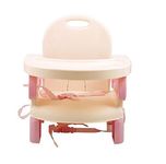 Mastela Folding Booster Seat Pink|2 Level Height Adjustment| Non-Skid Foot |Dishwasher Safe|6M to 48M