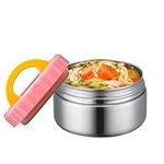 WAKSOX Insulated Food Jar for Kids 8 oz, Vacuum Insulated Lunch Containers Soup Food Jar for Hot Cold Food Leak Proof Stainless Steel Thermal Wide Mouth for School Picnic (8oz Soup Pink)