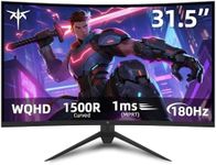 KTC 32 inch Curved Gaming Monitor, 165Hz 1ms MPRT, 2K 1440P 144Hz Monitor, 1500R HVA Display, FreeSync Premium, HDR, 120% sRGB, DisplayPort/HDMI/USB, Vesa Support 3.9x3.9'', PC Monitor for Gamers
