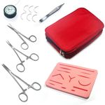 AVIS Complete Suture Practice Kit with Advanced Model Skin Pad for Medical Students – Reusable & Realistic Suturing Training Tool with Essential Instruments