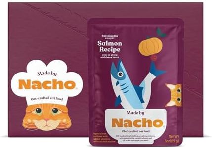 Made by Nacho Sustainably-Caught Salmon Recipe Cuts in Gravy with Bone Broth Wet Cat Food, 3 oz, Case of 12